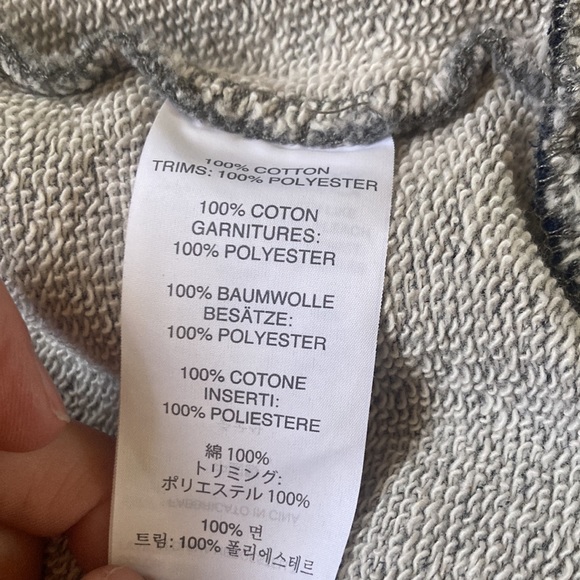 J. Crew Grey Long Sleeved Sweatshirt + Navy Pleated Hem - Picture 8 of 8